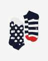 Happy Socks Big Dot Stripe Low Set of 2 pairs of socks