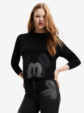 Desigual Mickey Patch Denim Sweater